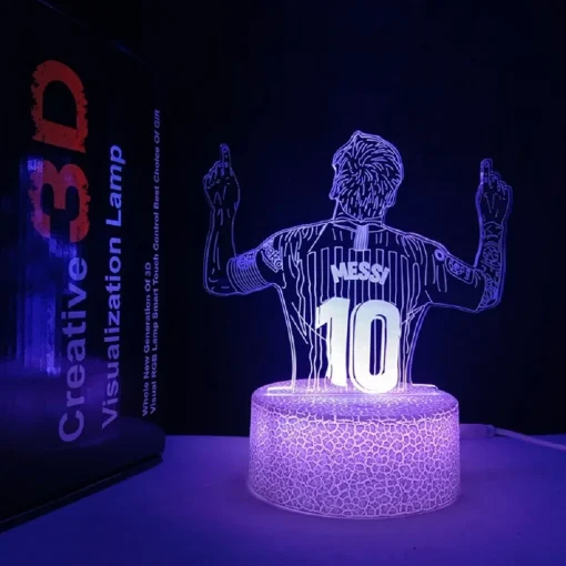 Luz noturna de ilusão 3D Messi