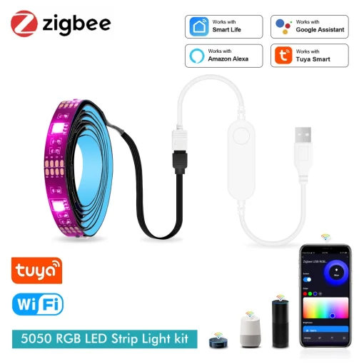 Luzes LED USB Zigbee inteligentes Tuya Wifi