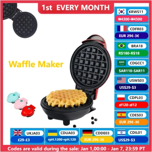 Máquina de Waffles Sanduíches e Biscoitos