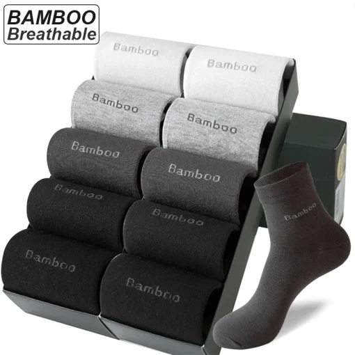 Meias Masculinas Fibra de Bambu 10 Pares