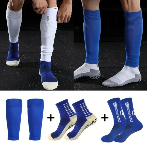 Meias de futebol masculinas antiderrapantes (3 pares)