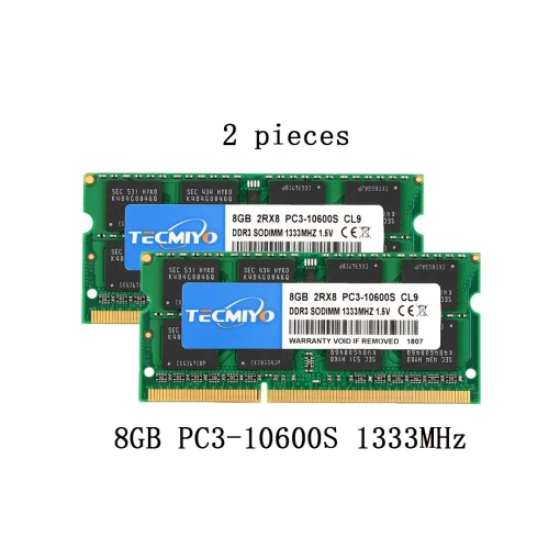 Memória DDR3 para Notebook Tecmiyo 1333 MHz 16 GB (2 x 8 GB)