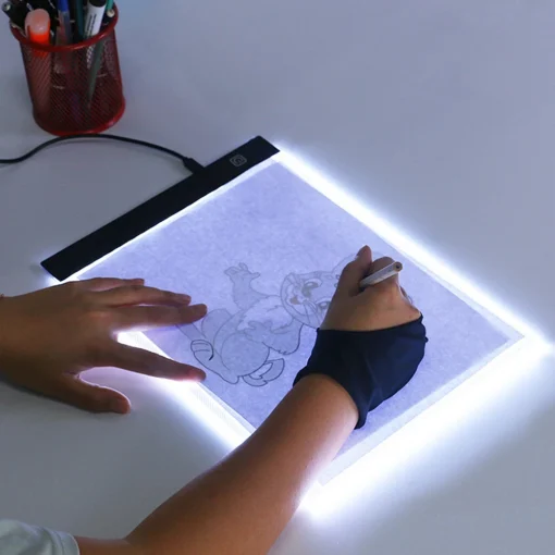 Mesa de desenho LED A5 3 níveis para crianças