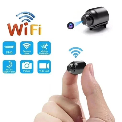 Mini Câmera HD1080P sem Fio Compacta com WiFi