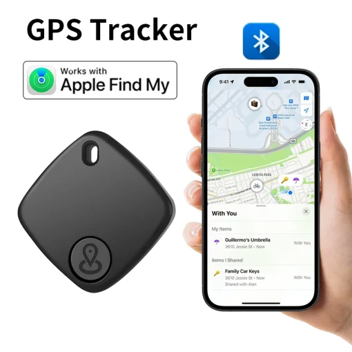 Mini Dispositivo Bluetooth Antirroubo Rastreador Funciona com Apple Find My APP Smart Tag GPS para Crianças e Animais de Estimação Lembrete de Alarme Posicionador