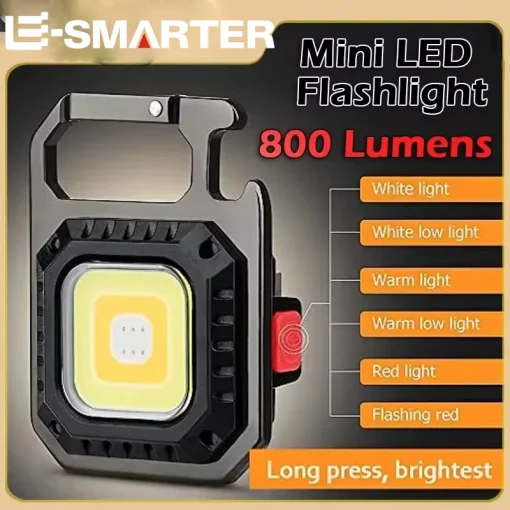 Mini Lanterna LED Magnética COB 7 Modos