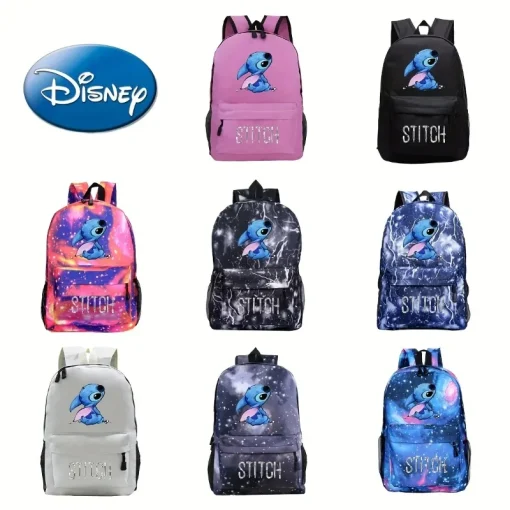 Mochila do Stitch da Disney Durável, leve, ampla