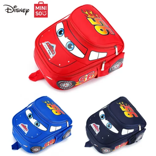 Mochila infantil de carro à prova d'água e leve da Disney Cars