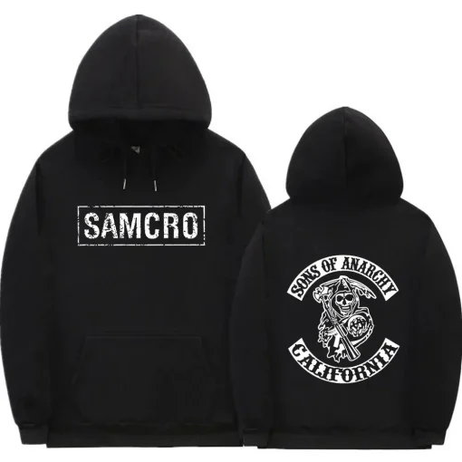 Moletom com capuz e estampa dupla face Sons of Anarchy SAMCRO