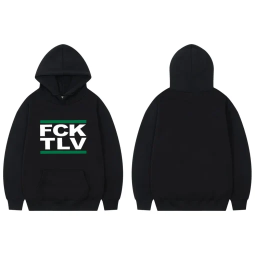 Moletom com capuz estampado 2D FCK TLV