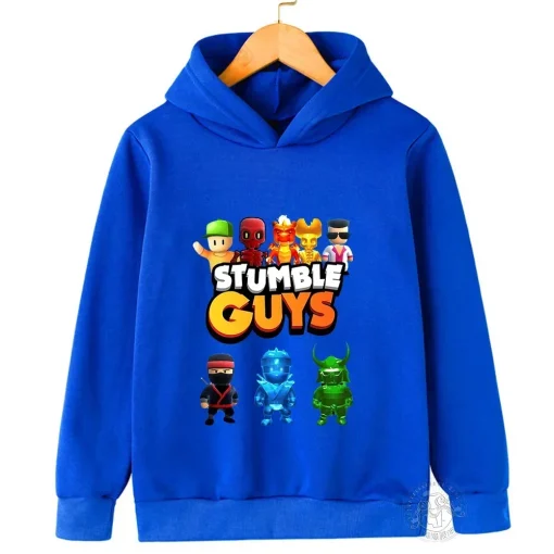 Moletom com capuz infantil anime do jogo Stumble Guys