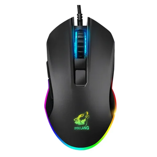 Mouse Gamer USB Com Fio e Óptico com RGB e DPI Ajustável