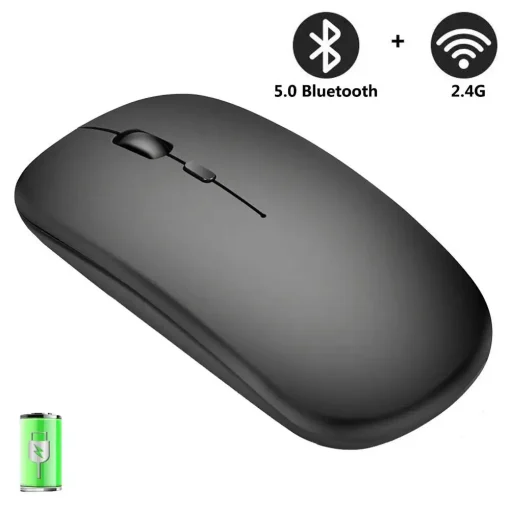 Mouse Óptico Sem Fio Bluetooth USB Recarregável