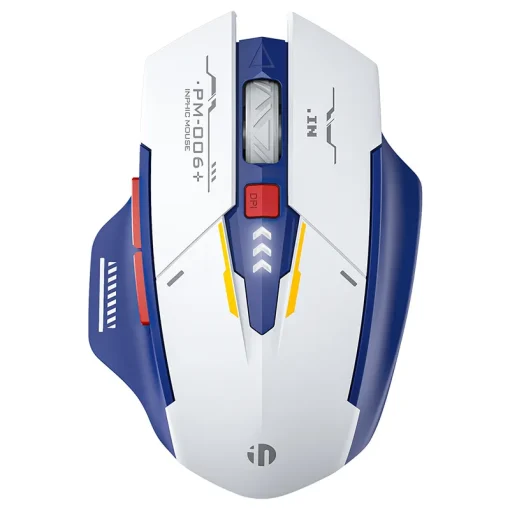 Mouse sem Fio Inphic F9 Mecha, 2.4G, Silencioso, Recarregável