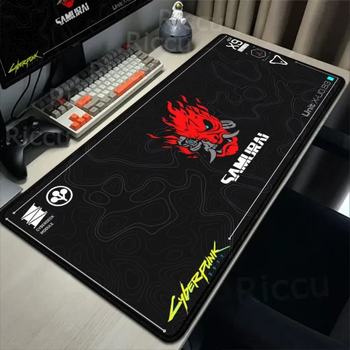 Mousepad Gamer C-Cyberpunks HD XXL Preto Antiescorrega