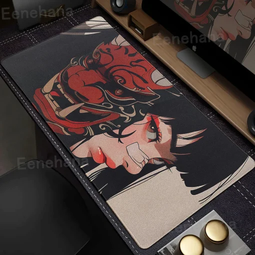 Mousepad de borracha com máscara de diabo