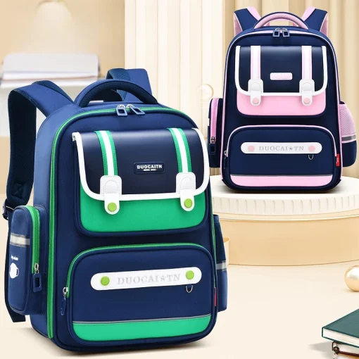 Nova Mochila Escolar estilo britânico para crianças 1-6 anos