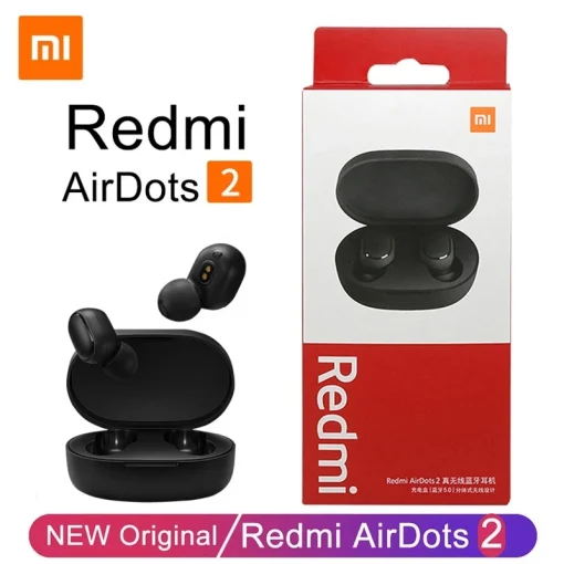 Novo fone de ouvido Bluetooth sem fio Xiaomi Redmi Airdots 2 com Mic Earbuds Airdots 2 Fone Bluetooth Fones de ouvido sem fio