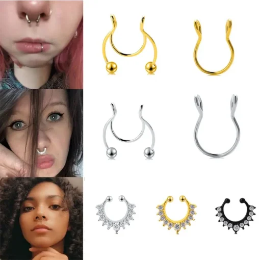 Novos piercings falsos criativos punk 2022