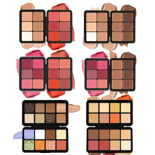 Paleta Blush Multicolor em Estojo de Ferro 12 Cores