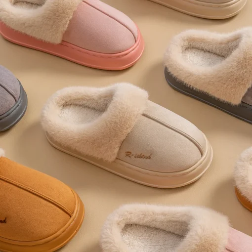 Pantufas macias e fofas de inverno para casais