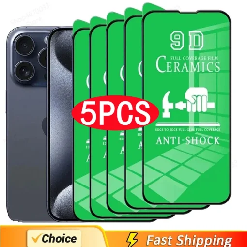 Película 5PCS HD cerâmica para iPhone