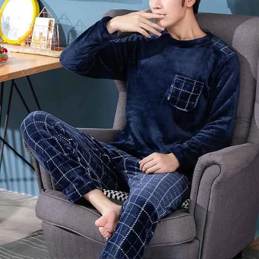 Pijama Masculino Flanelado 2PçJgo Outono Inverno