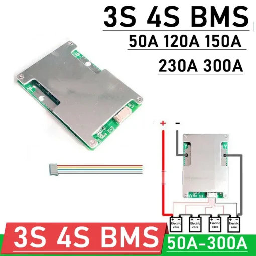 Placa de proteção de bateria BMS 3S 4S 12V