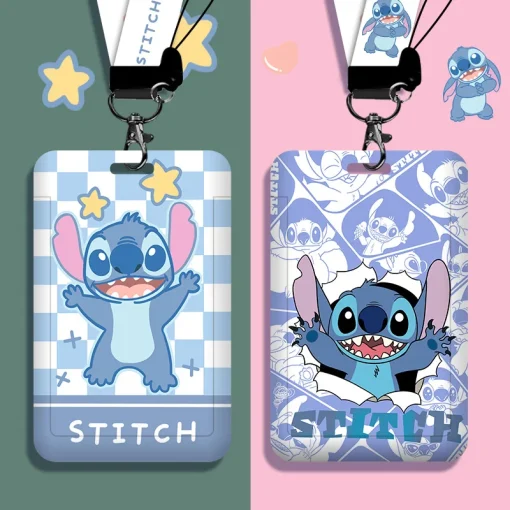 Porta-crachá para cordão de identificação Stitch da Disney