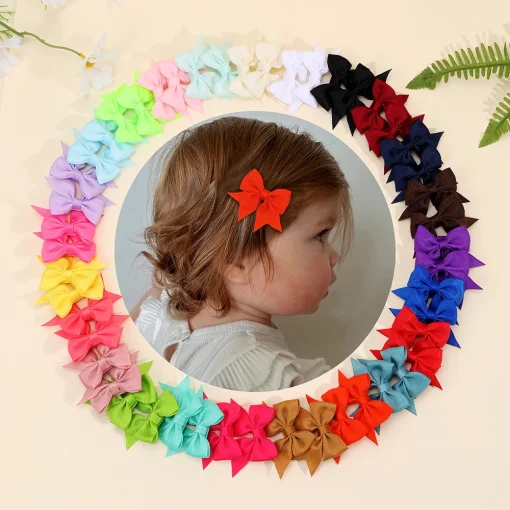 Presilhas de cabelo 48pcs bebê arco cauda