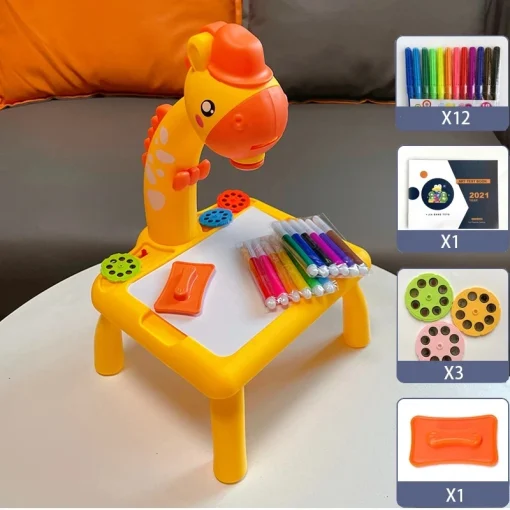 Projetor de arte infantil LED Mini, Mesa de desenho