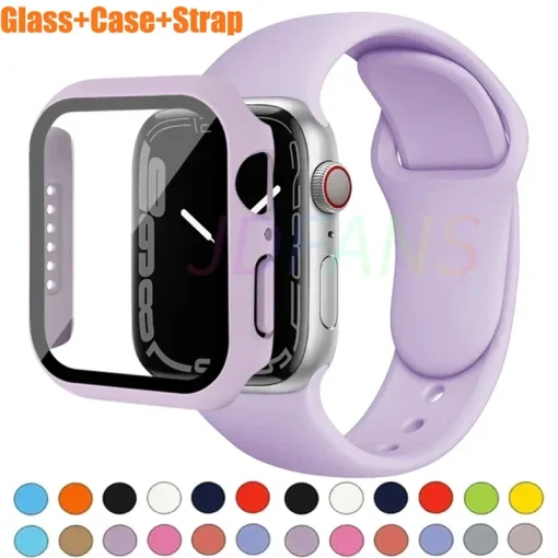 Protetor Tela+Case+Pulseira Apple Watch Series 8-7-6