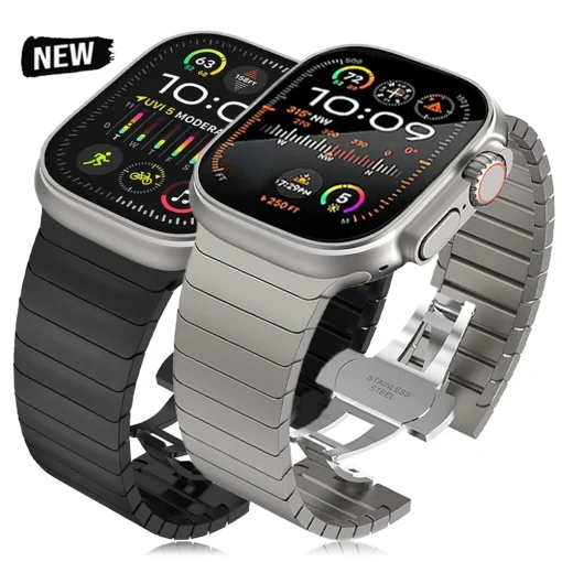 Pulseira Aço Luxo Ultra 2 1 Titânio iWatch