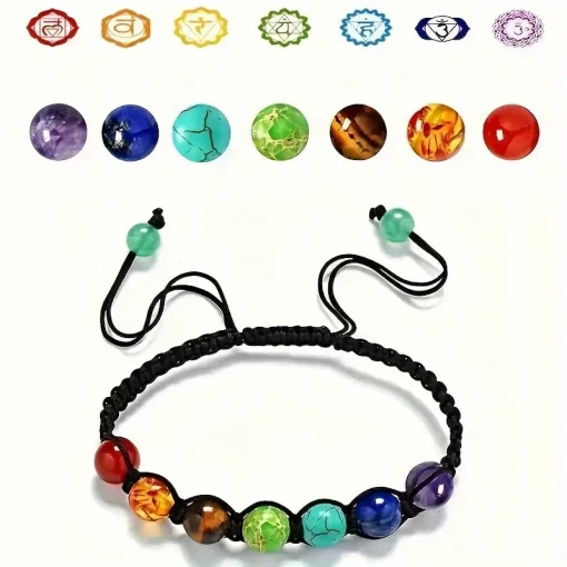 Pulseira Yoga Cristais Terapêuticos 7 Chakras