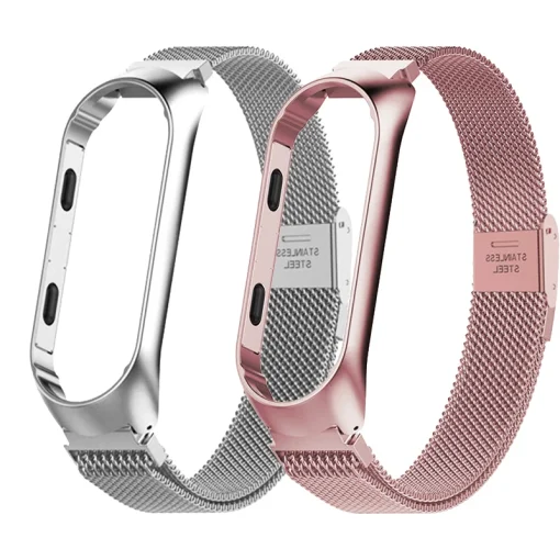 Pulseira de Metal para Xiaomi Mi Band 6 5 4 3