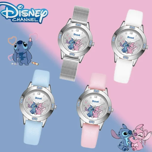 Relógio MINISO Disney Stitch, feminino, aço, Quartzo