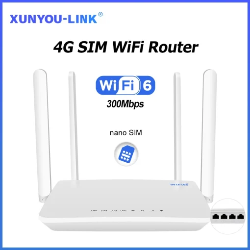 Roteador 4G LTE WIFI com Slot para Cartão SIM