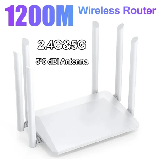 Roteador Wifi de Banda Dupla 2.4G 5G Sem Fio 1200Mbps