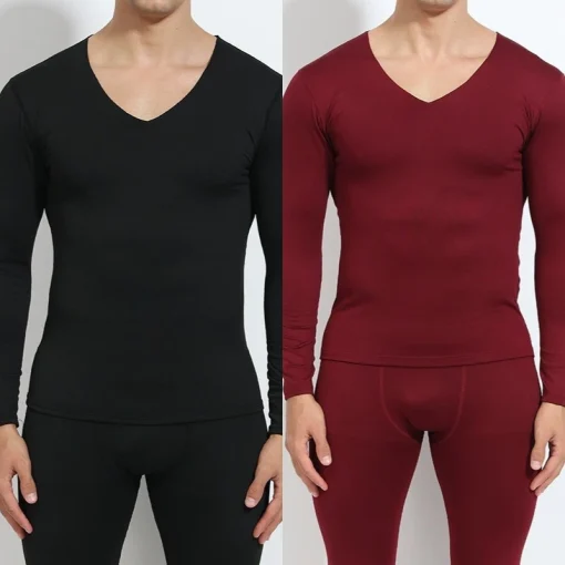 Roupa Interior Térmica Invisível Masculina para Outono