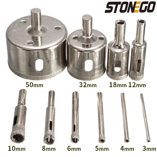 STONGO 10PCS Broca Serra Copo Revestida a Diamante