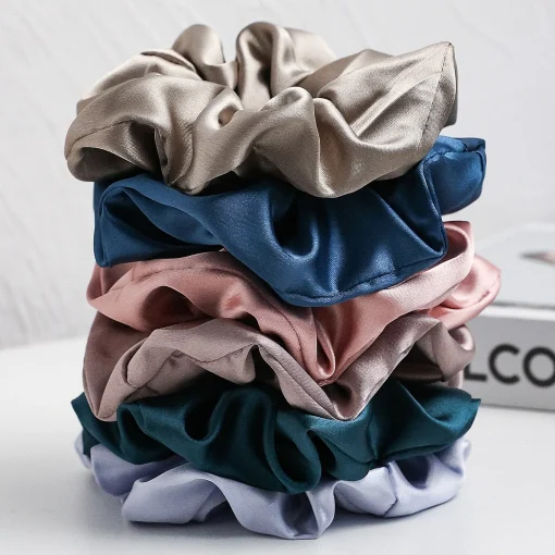 Scrunchies de Cetim 6 Peças Feminino