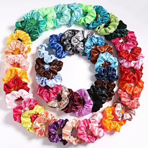 Scrunchies de Cetim Fashion 503010 Peças