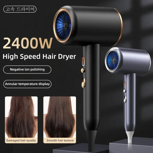 Secador de Cabelo Profissional com Escova de Ar Quente e Frio