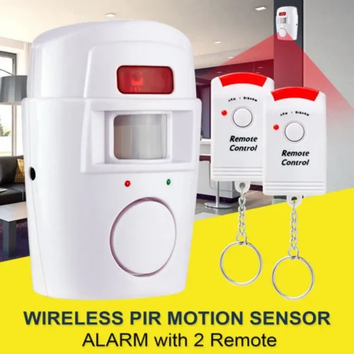 Sensor de Alarme de Movimento Sem Fio Detector de Segurança Sistema de Alerta Interno Externo Com Controle Remoto Para Casa Garagem