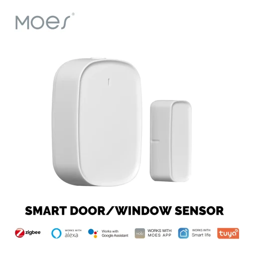 Sensor de Detecção de Porta de Janela Inteligente MOES Tuya ZigBee