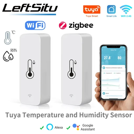 Sensor de Umidade de Temperatura Inteligente Tuya WiFi