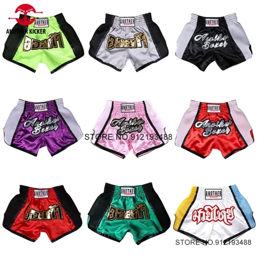 Shorts Muay Thai Transpirável Boxe Homens Mulheres