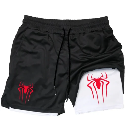 Shorts Performance Y2K Homens Estampados Teia Academia