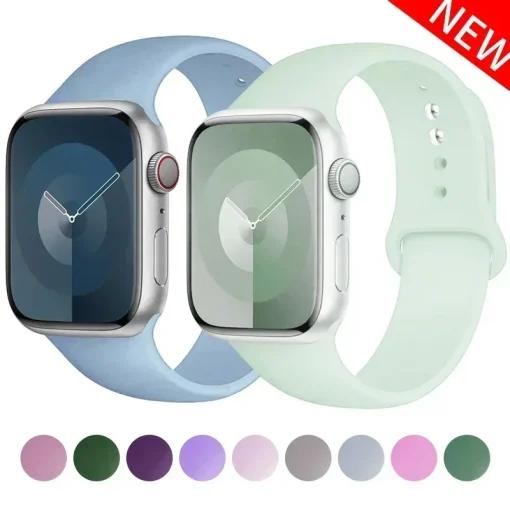 Silicone Band Para Apple Watch 44 45 40 41mm