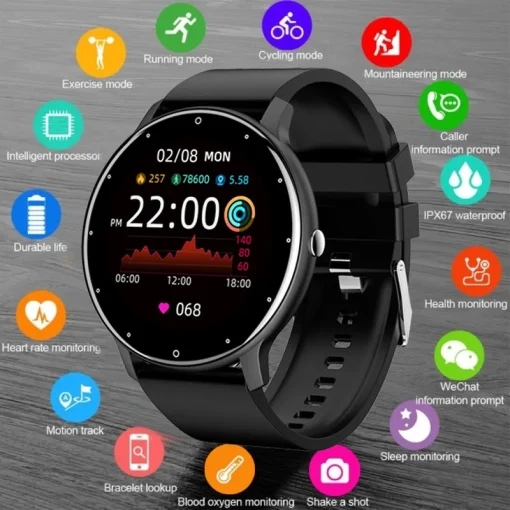 Smartwatch Esportivo Masculino ZL02D com tela sensível ao toque